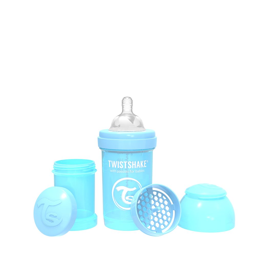 Twistshake Dojčenská fľaša Anti-Colic 260ml, Patelová modrá